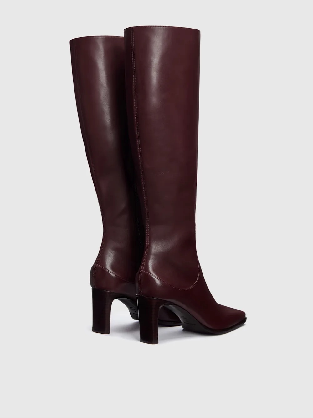 Reformation Claudette Knee Boot in ruby leather